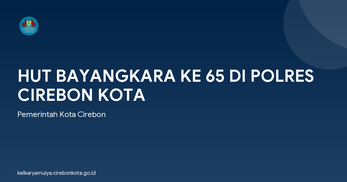 HUT BAYANGKARA KE 65 DI POLRES CIREBON KOTA