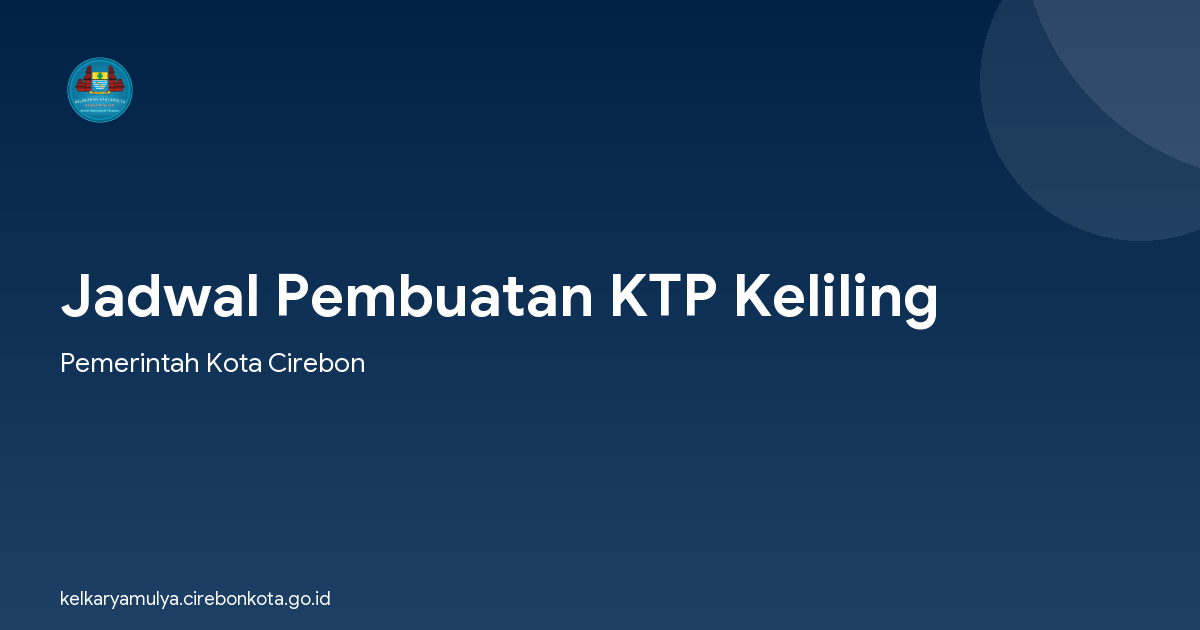 Jadwal Pembuatan KTP Keliling