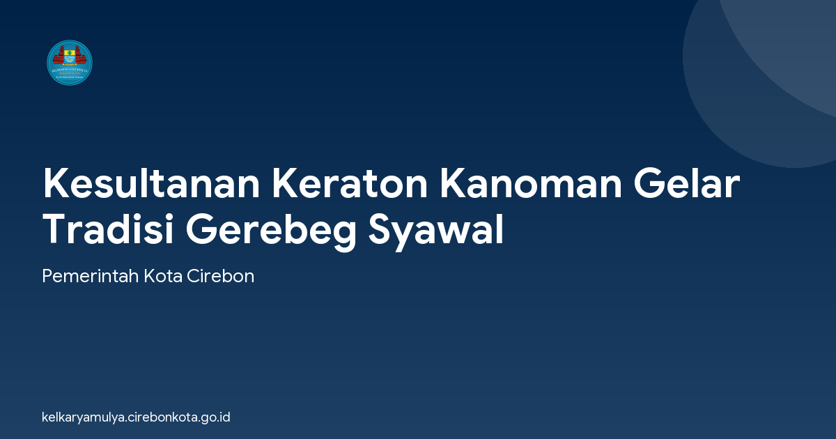 Kesultanan Keraton Kanoman Gelar Tradisi Gerebeg Syawal