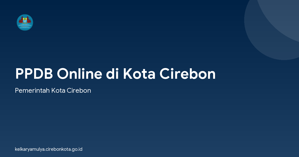 PPDB Online di Kota Cirebon