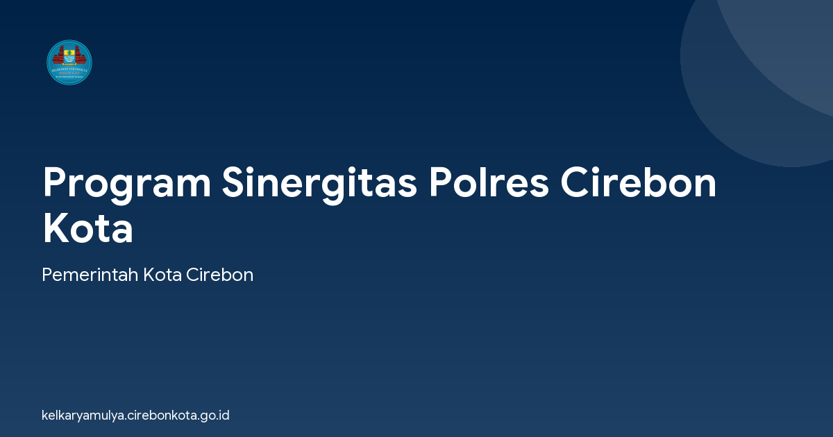 Program Sinergitas Polres Cirebon Kota