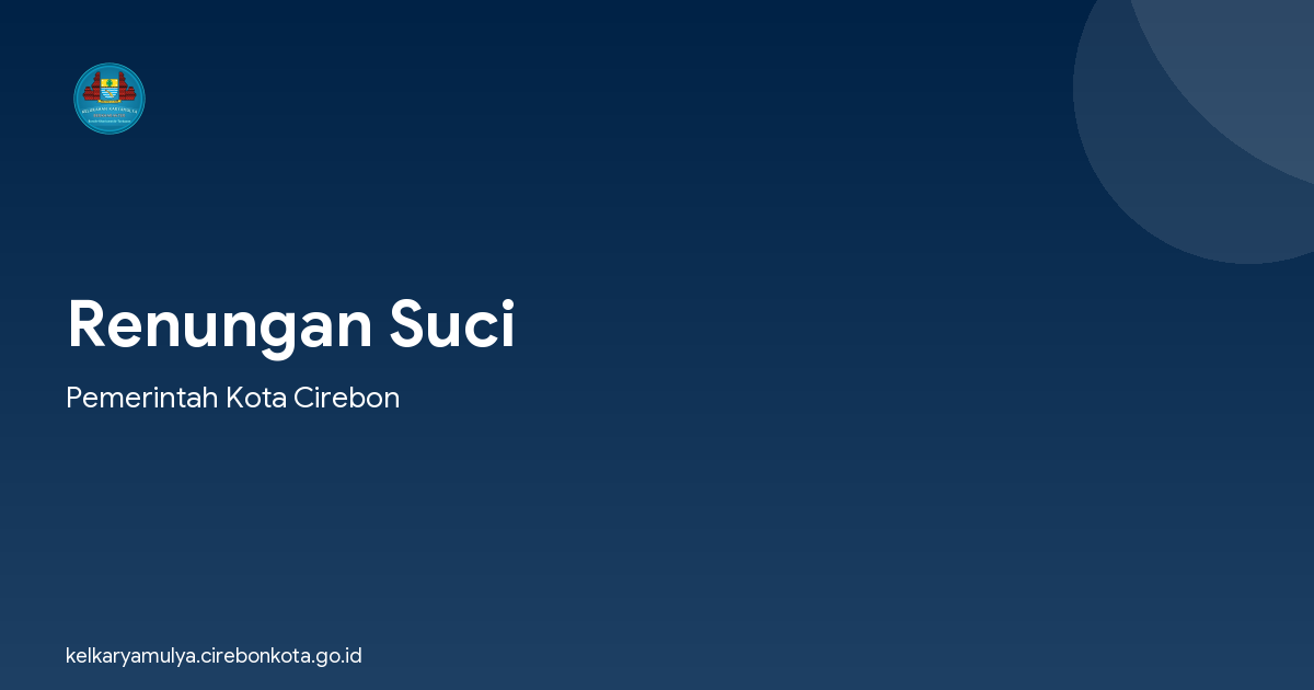 Renungan Suci