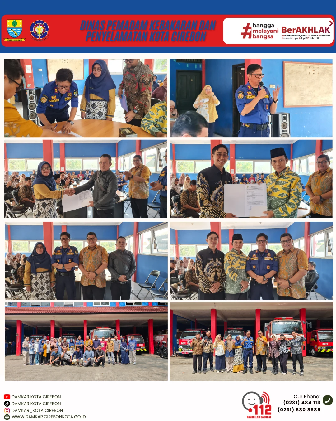 Serah Terima Jabatan Struktural Eselon III dan IV Dinas Pemadam Kebakaran dan Penyelamatan Kota Cirebon